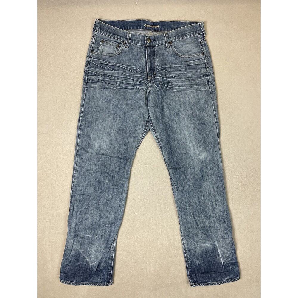 Reverb Jeans Men 34x34‎ Blue Tokyo Resin Casual Preppy Denim Straight Adult